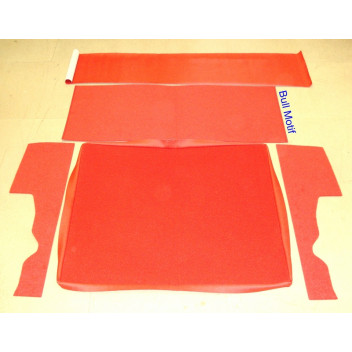 Image for Rear Load Floor 4 Peice Carpet Set Red - Mk1 Traveller (1962-67)